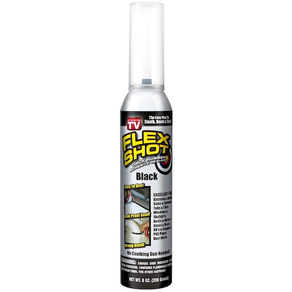 Flex Seal Flex Shot - Black 8 Oz. FSH8B